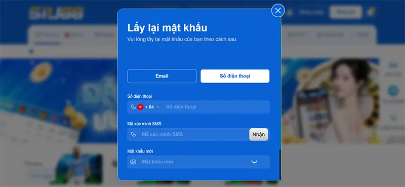 Khi quên mật khẩu bạn có thể sử dụng chức năng lấy lại mật khẩu trên web