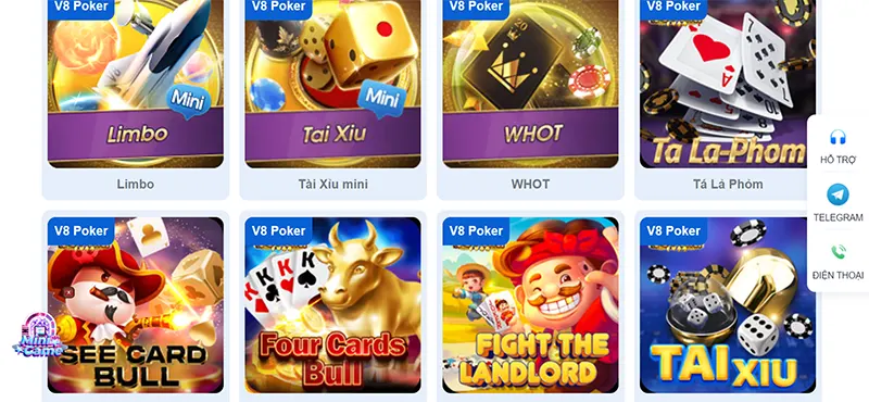 Sảnh game bài SIU88 đa dạng nhiều trò chơi hấp dẫn